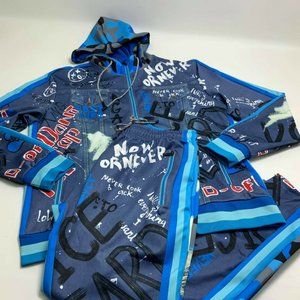 Men’s Fashion Light Blue Camouflage Tracksuit